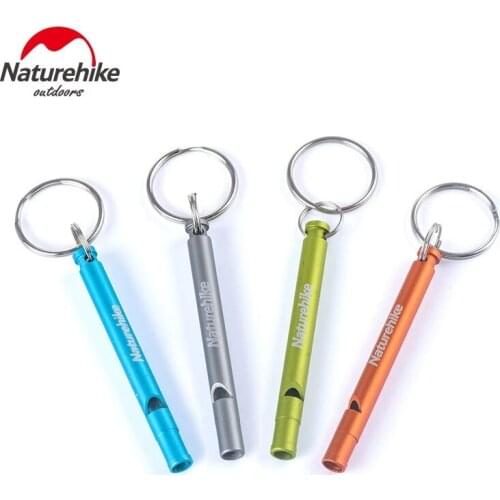 Naturehike Aluminum Alloy Material Portable Outdoor Professional Emergency Survival Whistle For Camping Hiking