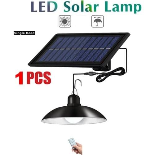 Retro Lampshade Solar Pendant Chandelier solar Light Wall Lamp Energy-saving Lights Waterproof Outdoor Garden Floodlights Spotli