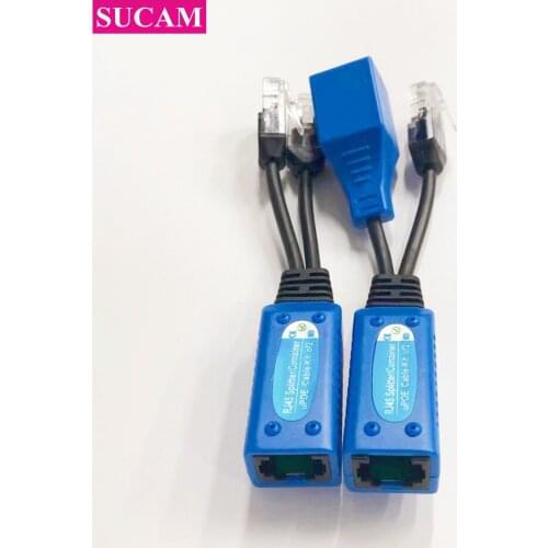 RJ45 Splitter Combiner uPOE Cable Kit of 2 POE Adapter Ethernet Cable Doublers for IP POE Surveillance Camera