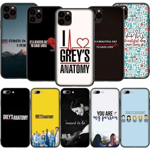 Lavaza K54 Grey Anatomy Silicone Soft Case for iPhone 12 Mini 11 Pro XS Max XR X 8 7 6 6S Plus 5 5S SE 2020