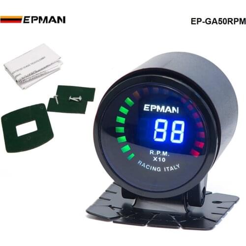 New Racing 2" 52mm Smoked Digital Color Analog RPM Tacho Tachometer Gauge Meter with bracket For BMW E39 EP-GA50RPM