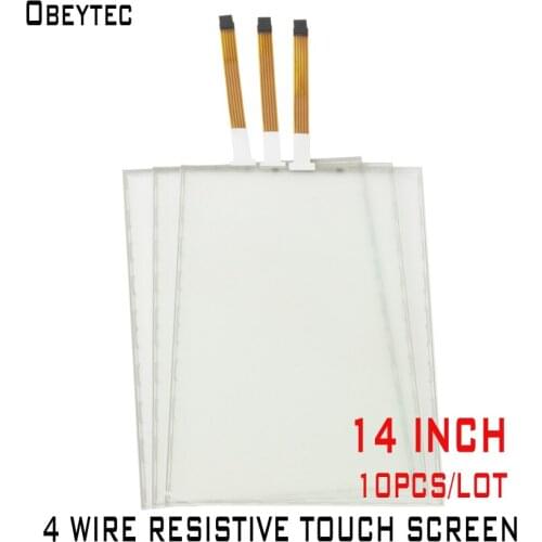 TP141W4BZ*10PCS 14.1 inch Touchscreen resistive technology, 4:3, AA 285*214mm; OA 298*227mm, Panel Only