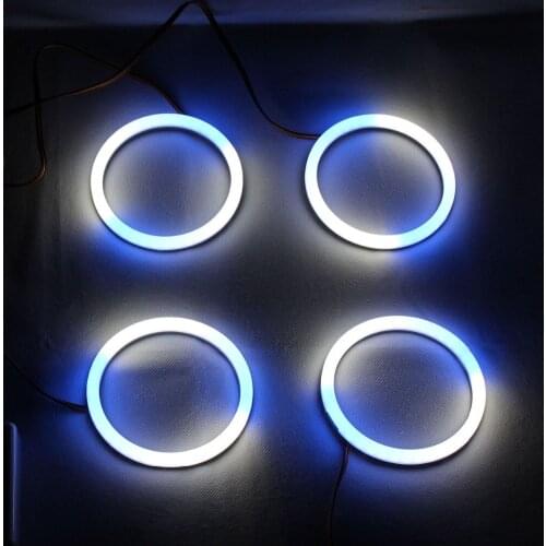 Revolving Dynamic Cotton LED Sequential Flowing RGBW Angel Eyes Bluetooth Wireless Control 70mm *4 / 75mm*4