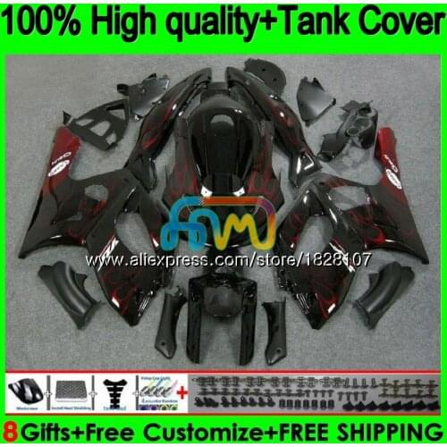 YZF600R For YAMAHA Thundercat 96 Red flames hot 97 98 99 00 01 02 72BS.4 YZF-600R YZF 600R 1996 1997 1998 1999 2000 2001 Fairing