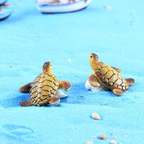 Zakka micro world garden Decoration cute sea turtle 3D model Action Figures Toys gift DIY accessories Animal Gnomes Ornaments
