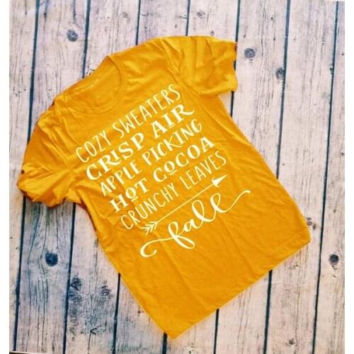 Womens Fall Tee fashion slogan camisetas tumblr grunge aesthetic cotton casual vintage young style new season gift for her tees