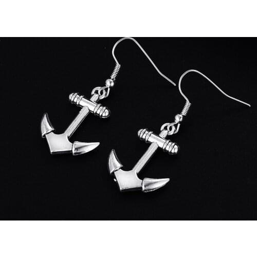 Trendy Vintage Anchor Shape Dangle Earrings for Women Girl Retro Drop Earrings Cute Small Object Earring Jewelry Bijoux