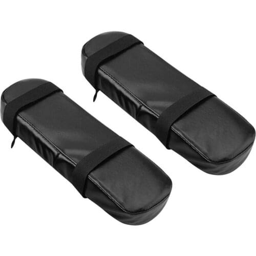 1 Pair of Memory Foam Armrest Pads Soft Office Chair Elbow Supporting PU Leather Cushion