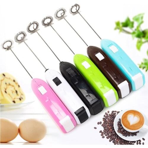 1pcs Electric Mini Milk Egg Beater Frother Stainless Steel Whisk Machine Kitchen Mixer Hand Milk Foamer Coffee Foam Maker