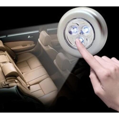 Universal Automobile Car Interior reading light Dome Roof Ceiling Magnet Lamp Touch Type Night Light Trunk 6.5*2cm 1pcs
