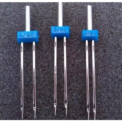 100Set 3Pcs Double Twin Needles Pins Sewing Machine Size 2.0 / 90 3.0 / 90 4.0 / 90 Sewing Needles shipping for DHL
