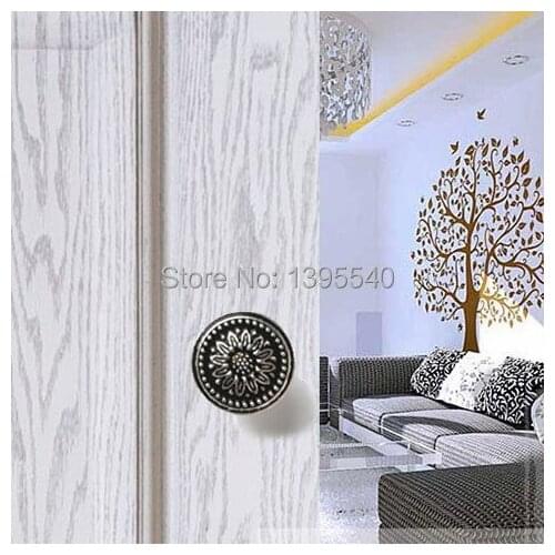 New 2pcs 26mm Antique Cabinet Drawer Knob Vintage Wardrobe Pulls Closet Knobs Cabinet Kitchen Handles Bars Pulls Shoesbox Knobs
