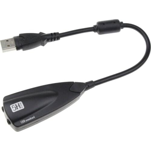 New Arrival 5HV2 External USB Sound Card 7.1 Channel USB To 3D CH Virtual Channel Sound Track Audio Adapter Tarjeta de sonido