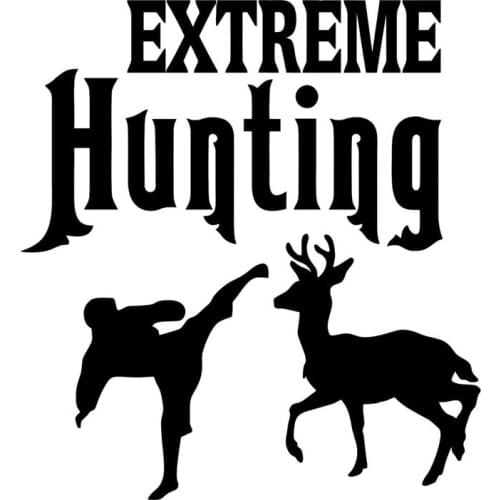 EXTREME HUNTING After The Personalized Car Stickers Reflective Windshield Styling Accessories Black/Silver CT-410