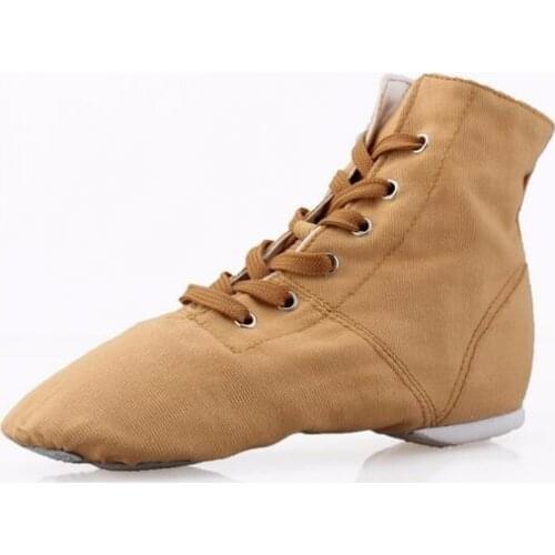 Free Shipping For Sale Dance Shoes Oxford Lace Up Jazz Sneaker Canvas Jazz Ankle Boots