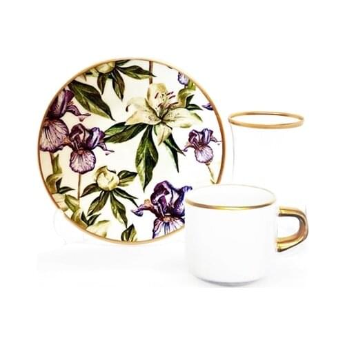 Drop Focus Tea Coffee Set 18 Pieces Wild Flowers