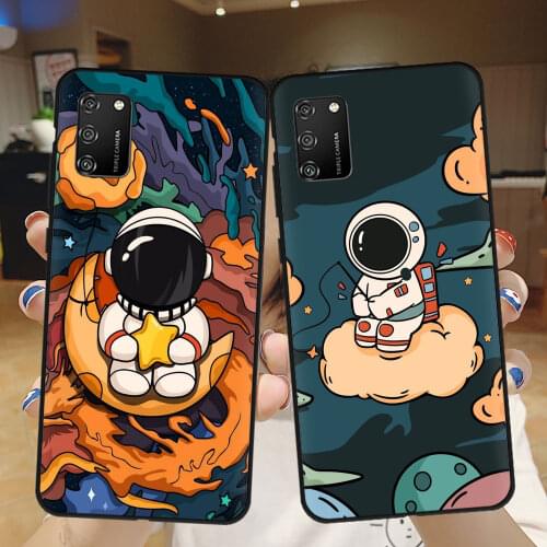 Space Astronaut Phone Case For Samsung Galaxy A51 A01 A11 A21S A31 A41 A71 A02 A12 A32 A42 A52 A72 Soft Silicone Back Cover