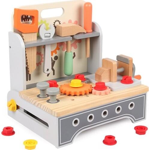 Wooden Childrens Color Disassembly Tool Table Parent-child Interaction Play House Simulation Puzzle DIY Toy Early Education