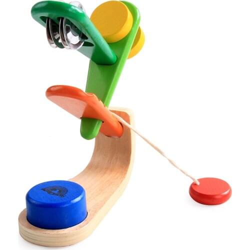 Wood Musical Instrument Shake Rattle Wood Sounder Montessori Toy for Child