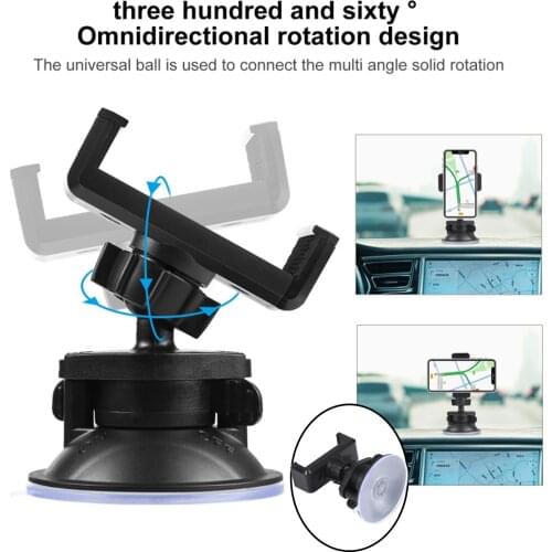 Phone Holder for Car, Car Universal Dashboard Windshield Phone Car Mount, Suction Cup Phone Holder with Strong Suction Cup