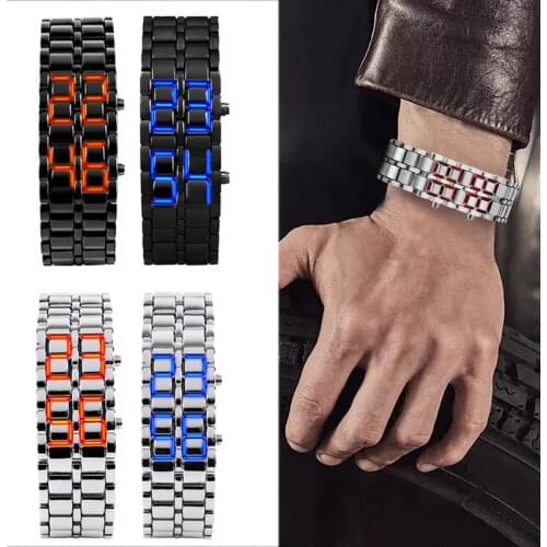 Binary LED Digital Quartz Wrist Band Matching Watch for Couple Fashion Creative Gift LL@17