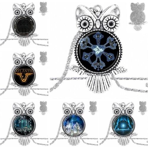EJ Glaze Stargate Portal Atlantis For Women Girls Fashion Necklace Handmade Owl Shape Choker Necklace Jewelry Multi Designs