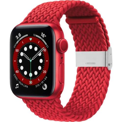 For Apple Watch iWatch Band 38mm 40mm 42mm 44mm Braided Solo Loop Stretchable Elastics Sport Wristband for iWatch 6/SE/5/4/3/2/1