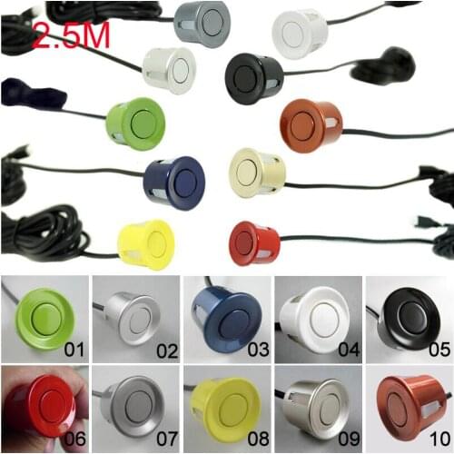 FEELDO 1Pc 2.5 Meters 22mm Long Wire Sensors for Car Parking Sensor Replacement 10-Color #J-1870