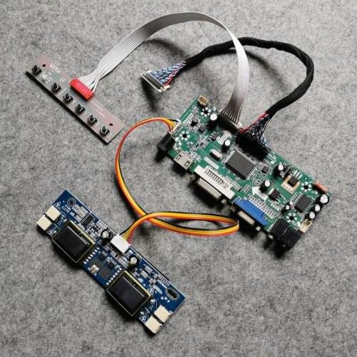 VGA+DVI DIY kit LVDS 30Pin Fit LM220WE1/LM220WE3 matrix panel 1680*1050 4-CCFL M.NT68676 LCD display drive controller board