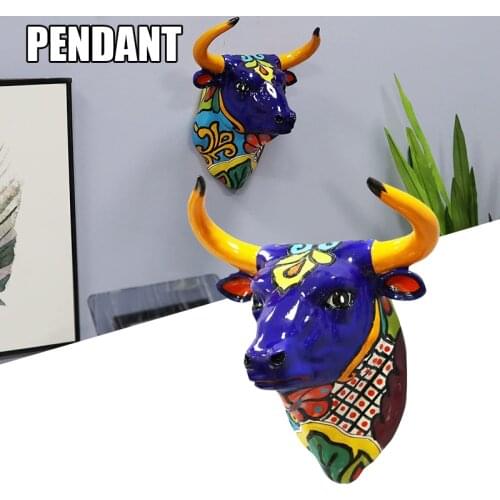 Creative Painted Wall Ornament Personalized Resin Statue Halloween Props for Home Garden Courtyard Decoration JAN88