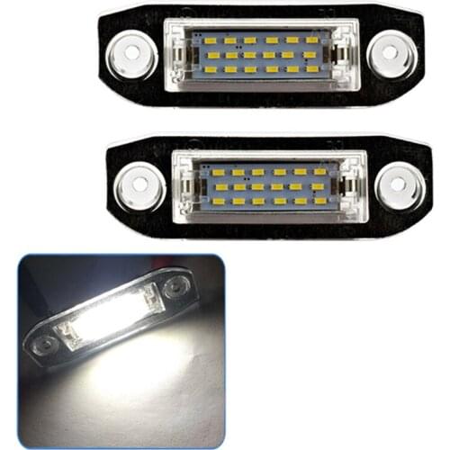 2Pcs LED License Number Plate Lights Lamp 12V White SMD Car Styling Lamp For Volvo S80 XC90 S40 V60 XC60 S60 V70 XC70 C70 V50