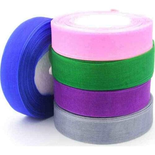 1" 25mm polyester organza ribbon chiffon sheer wedding gift packing ribbons Hair bows 25Yard/color,EH240