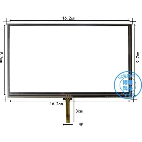 LFTP-201-7 7 inch touch screen welding for car gps 162*97