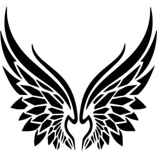LLY-0120 Personality Tribal Angel Wings Pattern Decorative Car Sticker PVC Body Trunk Cars Accessories Waterproof Auto Stickers