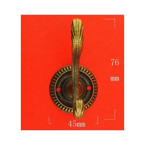 Hardware accessories Zinc alloy Cloth Hooks Vintage Bronze Wall Hook Hanger For Bathroom & home storage accessories 76mm*45mm