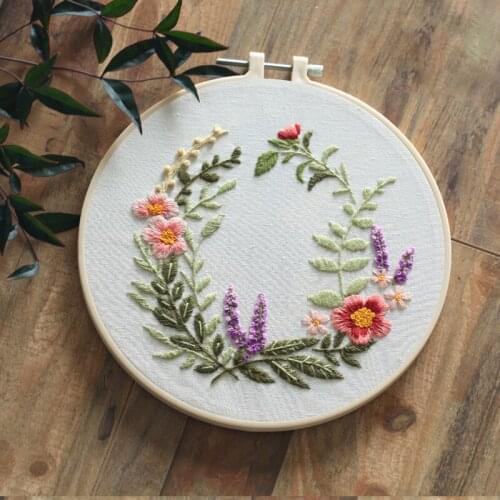 Kill time Circle Embroidery Kit ,Needlework Embroidery, Cross Stitch kits, Embroidery for Beginner, DIY Art Sewing Craft #A