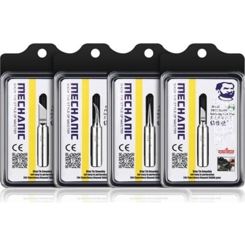 MECHANIC 900M-T-I/IS/K/SK Lead-Free Pure Copper Electric Soldering Iron Tip Welding Tip BGA Solder Repair Station Tool Kit