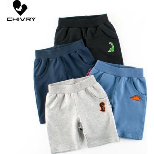 New 2020 Kids Boys Summer Beach Shorts Children Short Pants Kids Baby Boys Dinosaur Mid Waist Cotton Shorts Trousers For 2-8T