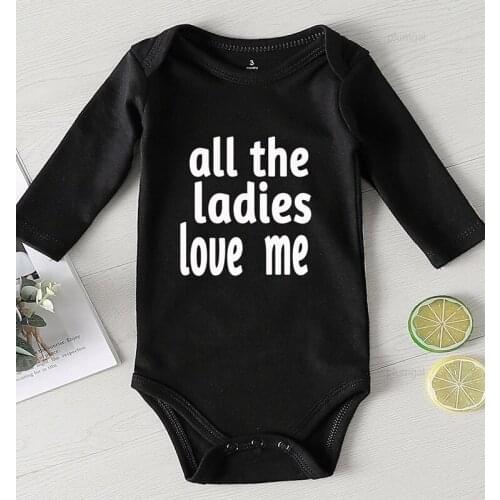 Boy Clothing Newborn Girl Clothes Baby Rompers Printing Ladies Love Me Clothing for Babies Cotton Infant Girls Undershirts