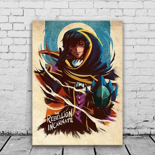Code Geass Posters Japanese Cartoon Wall Stickers White Coated Paper Prints High Definition Livingroom Bedroom Home Art Brand