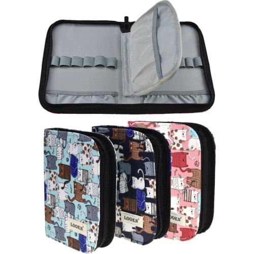 Empty Crochet Bag For Crochet Hooks And Knitting Needles DIY Weave Needle Arts Craft Knitting Bag Sewing Tools Accessory For Mom