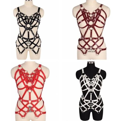 Adjust Plus Size Sexy Harness Bra Body Belt Lingerie Set Caged Bralette Ladies Strappy Bra Halter Bra Tops Pole Dance Rave Wear