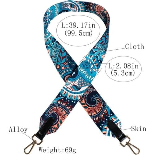 Colorful Bag Strap Belt Flower Replacement Wide Straps for Crossbody Bag Accessories Canvas Shoulder Strap(not include bag)
