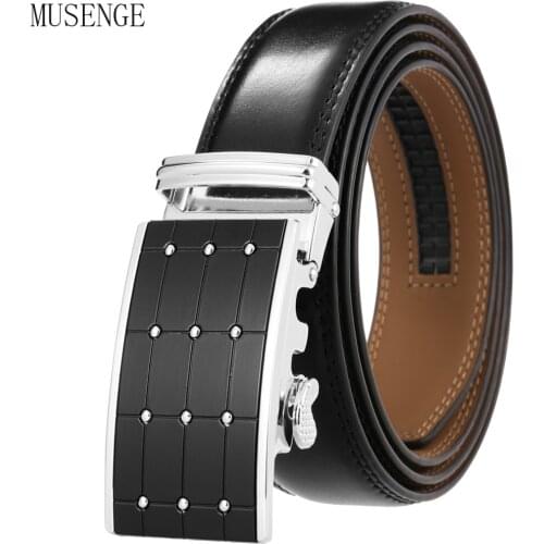 Mens Belt Luxury Brand Designer Jeans Waist Genuine Leather Fashion Mens Belts Luxury Automatic Buckle Brown Big Size Quality