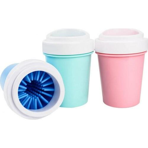 Dog Paw Cleaner Cup Silicone Brush Soft Large Dog Foot Washer Cup Paw Clean Brush Quickly Wash Foot Cleaning Bucket Pet Supplies