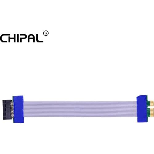 CHIPAL PCI-E 1X To 1X Flexible Ribbon Extension Cable PCI Express PCIE Riser Card Converter Extender For Graphics Card