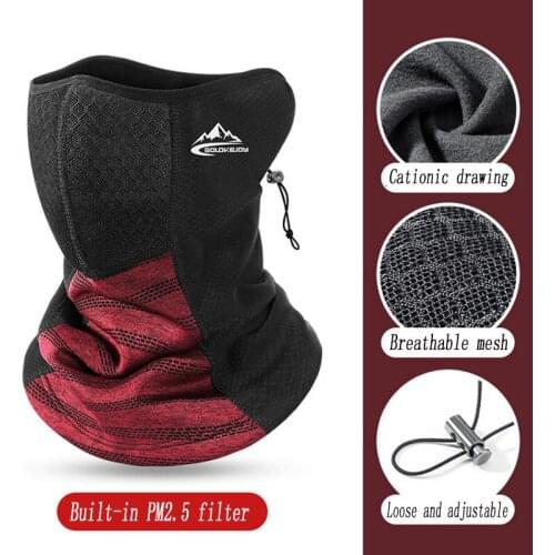 Golovejoy Outdoor Face Shield Keep Warm Heat Storage Sport Cycling Face Mask Veil Scarf Biker Face Breathable Velvet Style