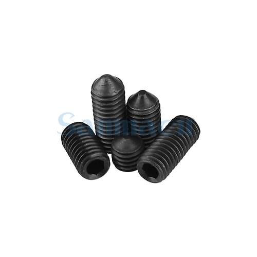 M6 Pitch 1.0 Length 6/8/10/12/16/20/25/30mm Hex Socket Set Cone Point Screw 12.9 Grade Alloy Steel Grub Screw