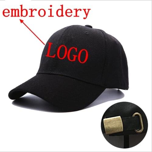 WZCX MOQ10pcs Custom Logo Embroidery Unisex Adjustable Baseball Cap Casual Solid Color Fashion Hip Hop Cap Adult Cap