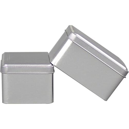 Xin Jia Yi Packaging Silver Metal Tin Box Hot Sale Universal Metal Square Food Storage Coffee Tea Tin Can Customized Wholesale